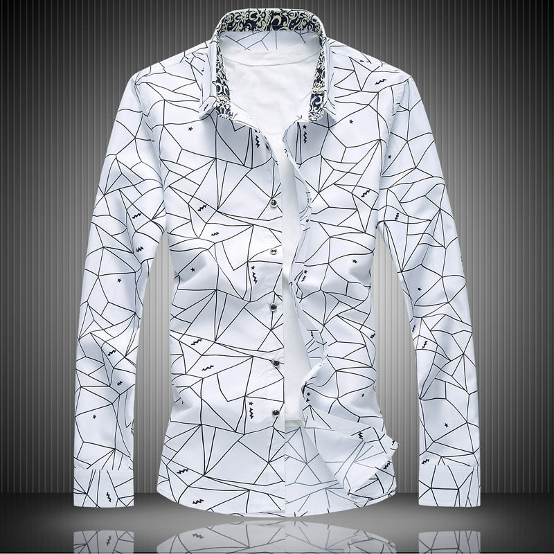 Long Sleeve Shirt with Minimal Pattern
