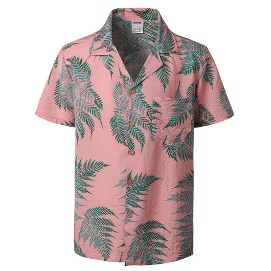 Men's Flowy Shirt with Natural Pattern