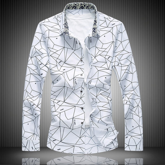 Long Sleeve Shirt with Minimal Pattern