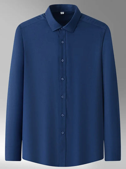 Men's Casual Navy Long Sleeve Shirt