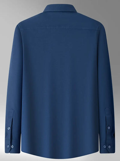 Men's Casual Navy Long Sleeve Shirt