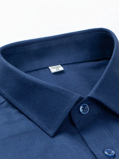 Men's Casual Navy Long Sleeve Shirt